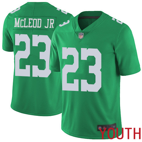 Youth Philadelphia Eagles #23 Rodney McLeod Limited Green Rush Vapor Untouchable NFL Jersey Football->youth nfl jersey->Youth Jersey